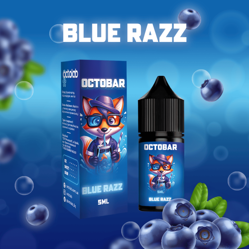 Сольова рідина Octobar NFT Blue Razz 10 мл 50 мг.