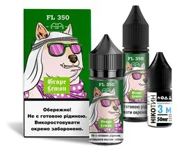 Купити Сольова рідина FL 350 Grape Lemon 30 мл 25 мг в Україні – ціна, доставка