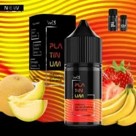 Сольова рідина Wes Platinum Melon Strawberry Banana 30 мл 65 мг
